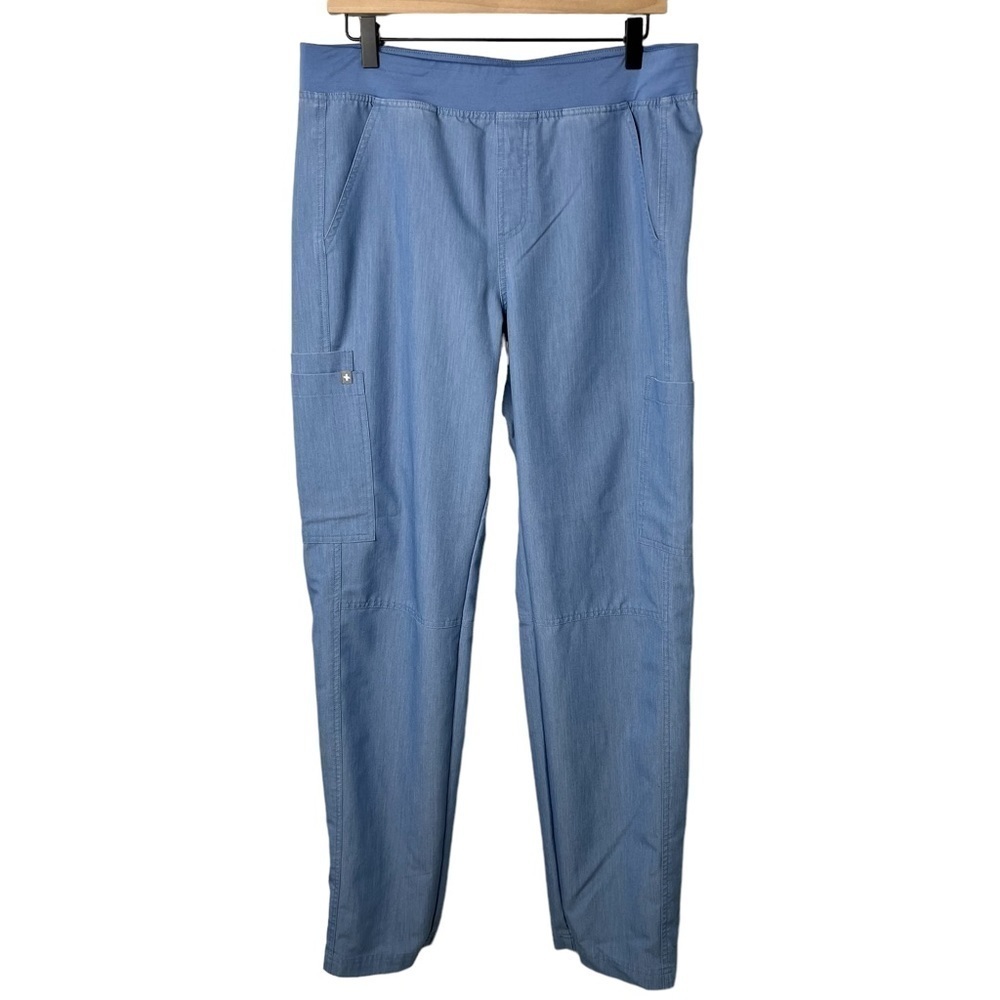 Figs Axim Cargo Scrub Pants Light Blue Men’s Size Medium T2001 Medical